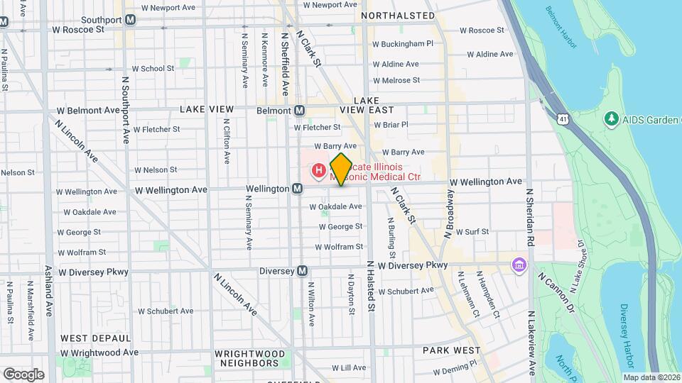 843 W Wellington Ave Map and Location Details