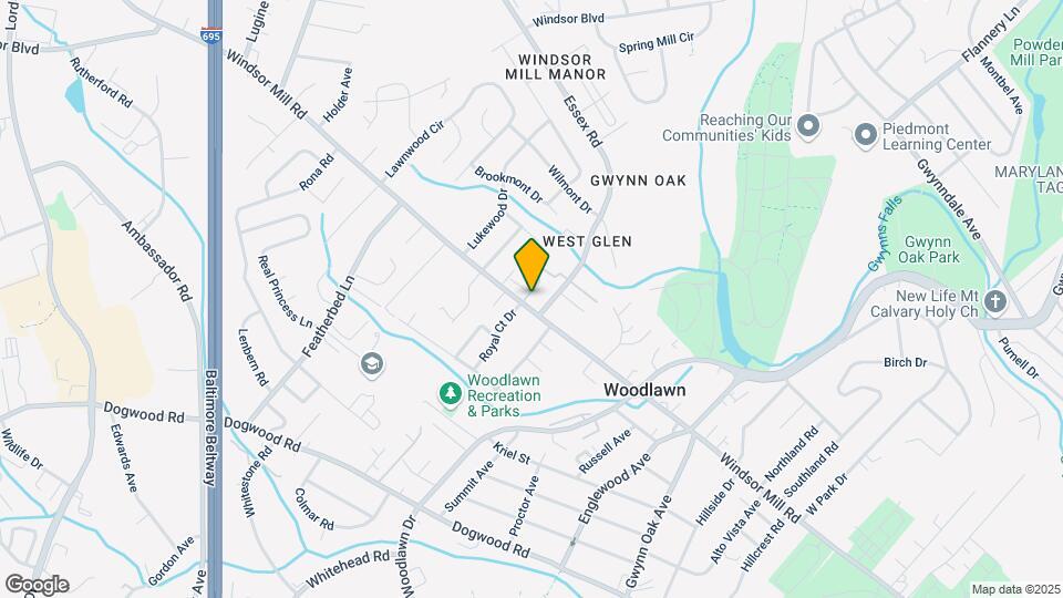 6706 Windsor Mill Rd Map and Location Details