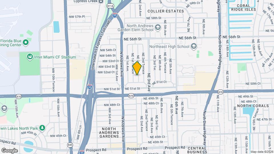 5217 NE 2nd Ave Map and Location Details