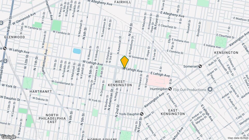 190 W Lehigh Ave Map and Location Details