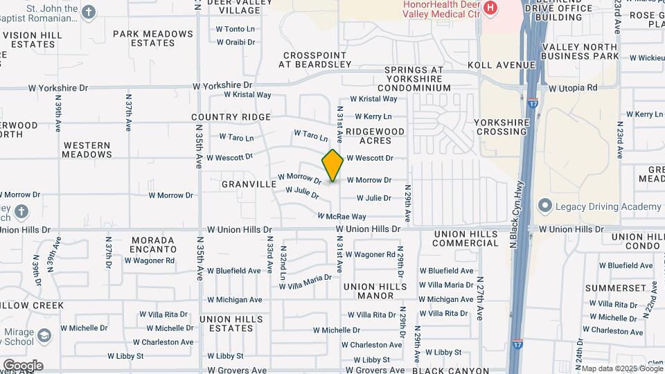 18805 N 31st Dr Map and Location Details