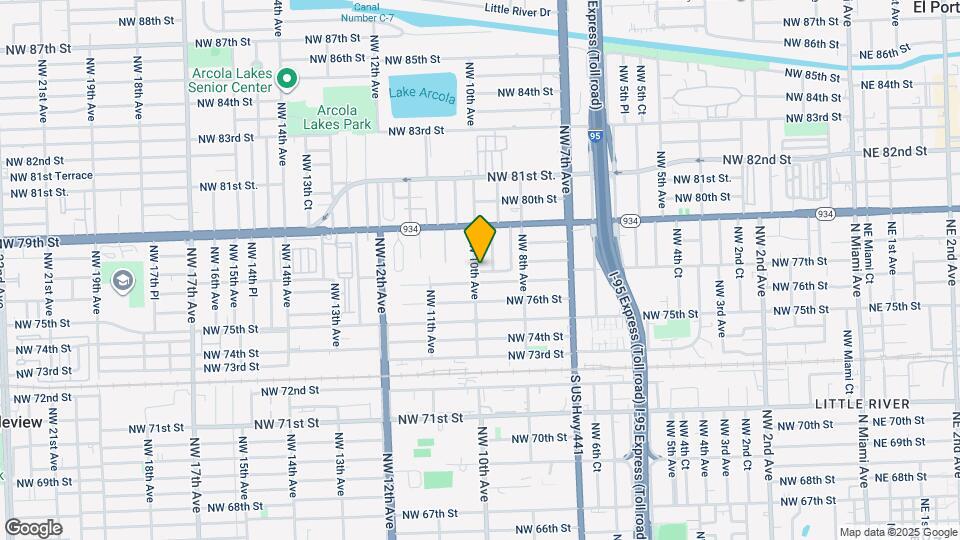 7721 NW 10th Ave Map and Location Details