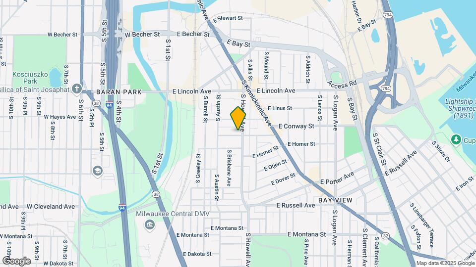 2439 S Howell Ave Map and Location Details