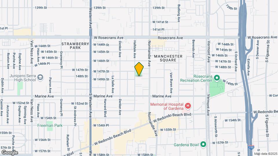 14828 Halldale Ave. Map and Location Details