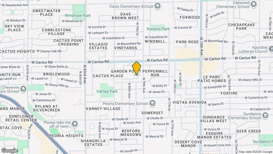 7922 W Laurel Ln Mapa y Detalles de la Ubicación