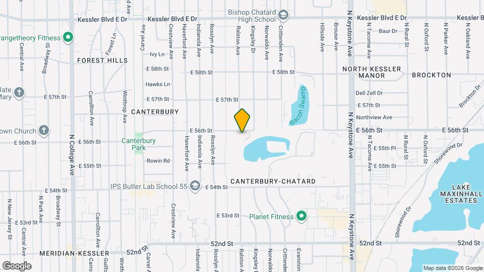 1737 E 56th St, Unit H Map and Location Details