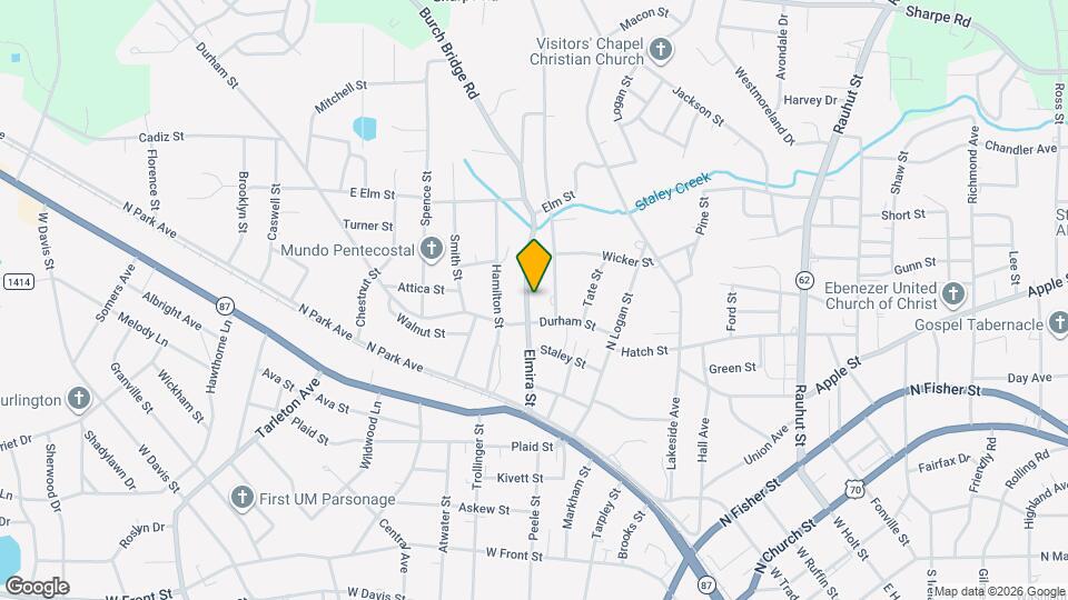 425 Elmira St, Unit B Map and Location Details