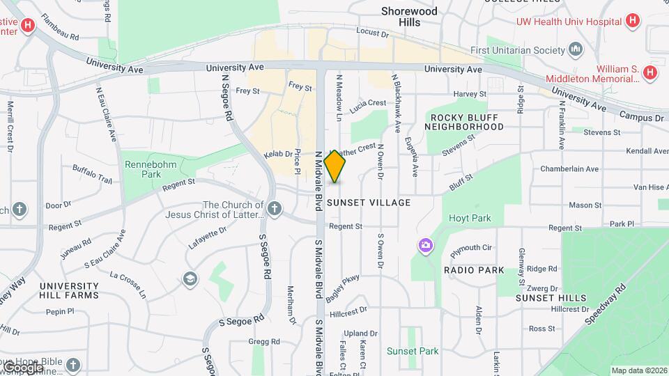 302 N Meadow Ln Map and Location Details
