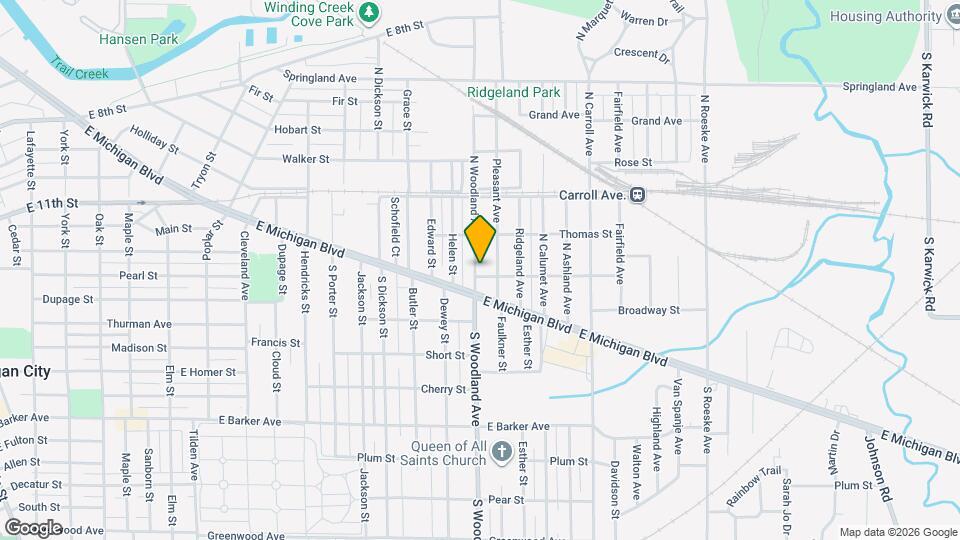 207 N Woodland Ave Map and Location Details