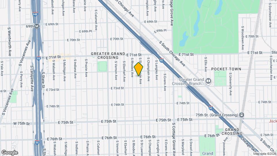 7224 S St Lawrence Ave Map and Location Details