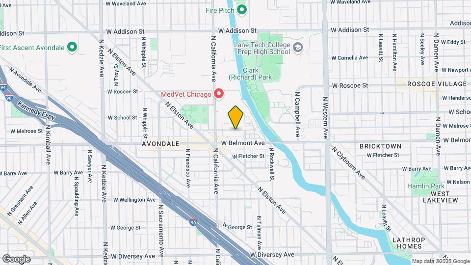 2721 W Melrose St, Unit 2 Map and Location Details