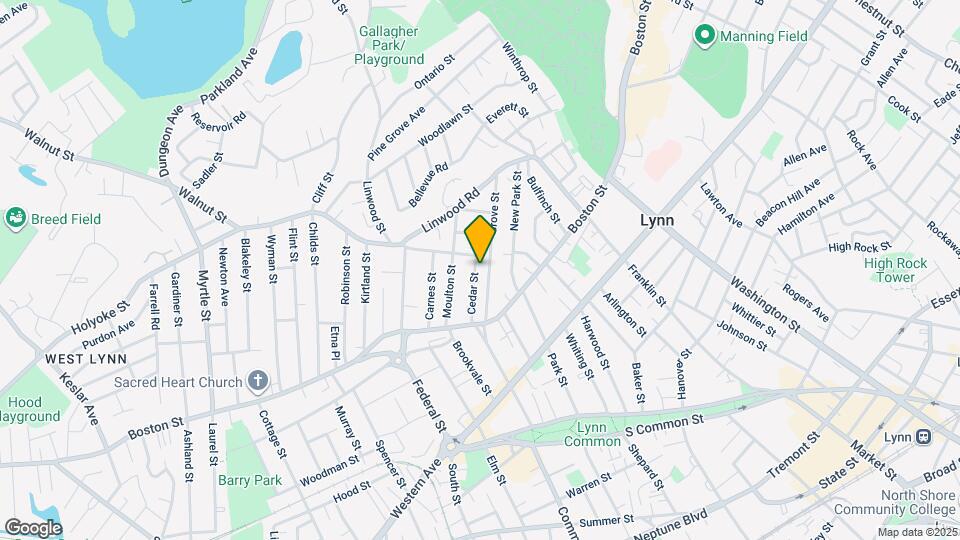 53 Cedar St, Unit #1 Map and Location Details