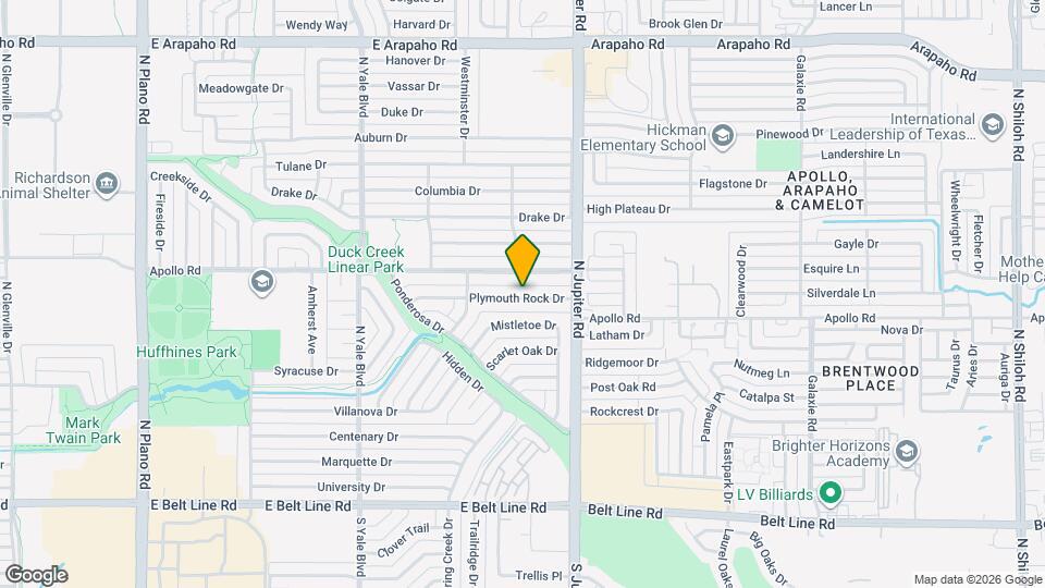 2101 Plymouth Rock Dr Map and Location Details