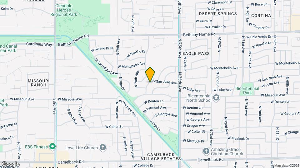 5537 N 76th Dr Map and Location Details