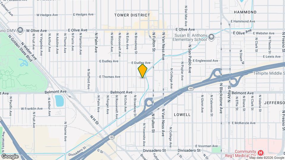 575 N Yosemite Ave Map and Location Details