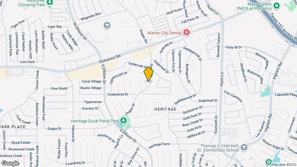9627 Dugas Dr Map and Location Details