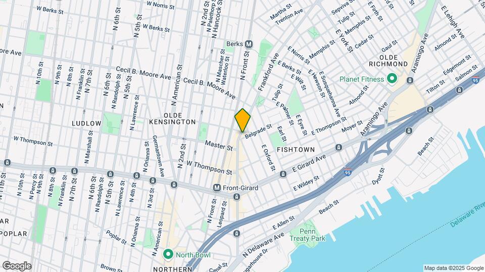 1405 Frankford Ave Map and Location Details