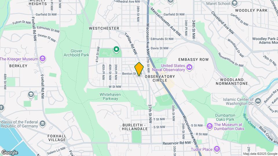 2240 Observatory Pl NW Mapa y Detalles de la Ubicación