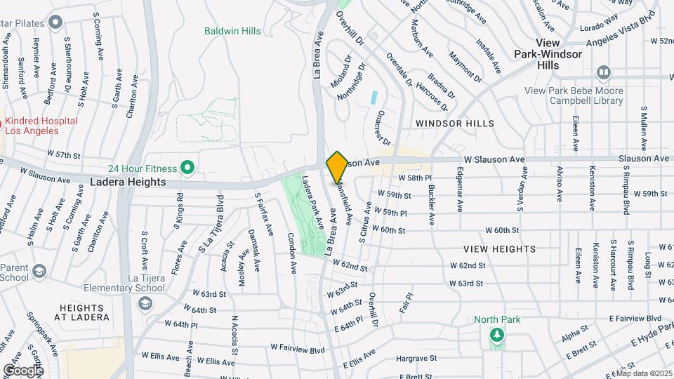 5845 S Mansfield Ave Map and Location Details