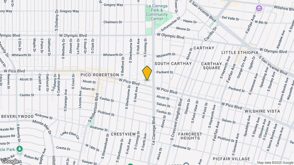 1260 S Corning St Map and Location Details
