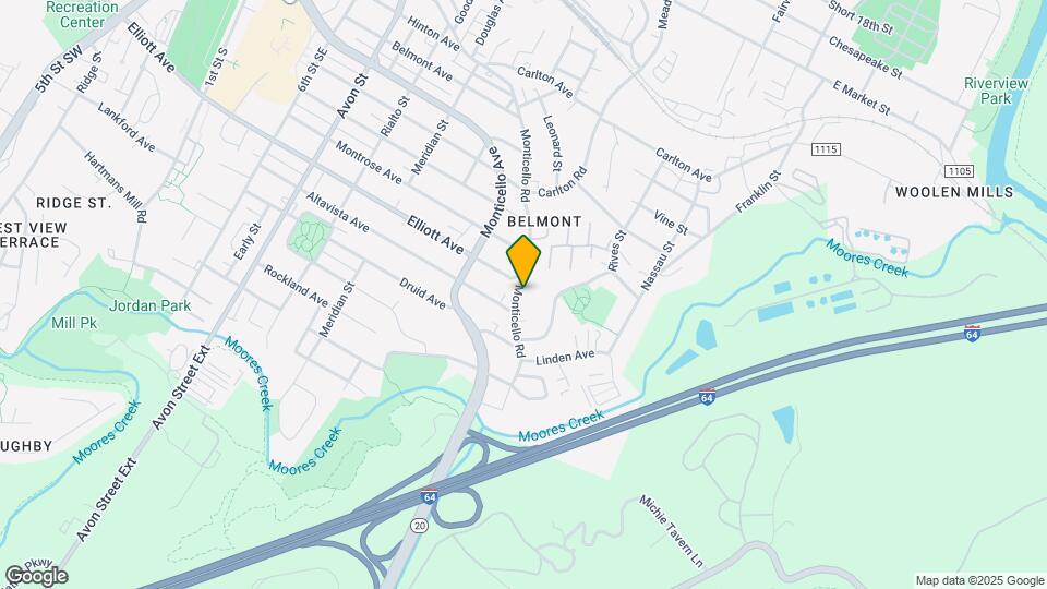 1602 Monticello Rd, Unit A Map and Location Details