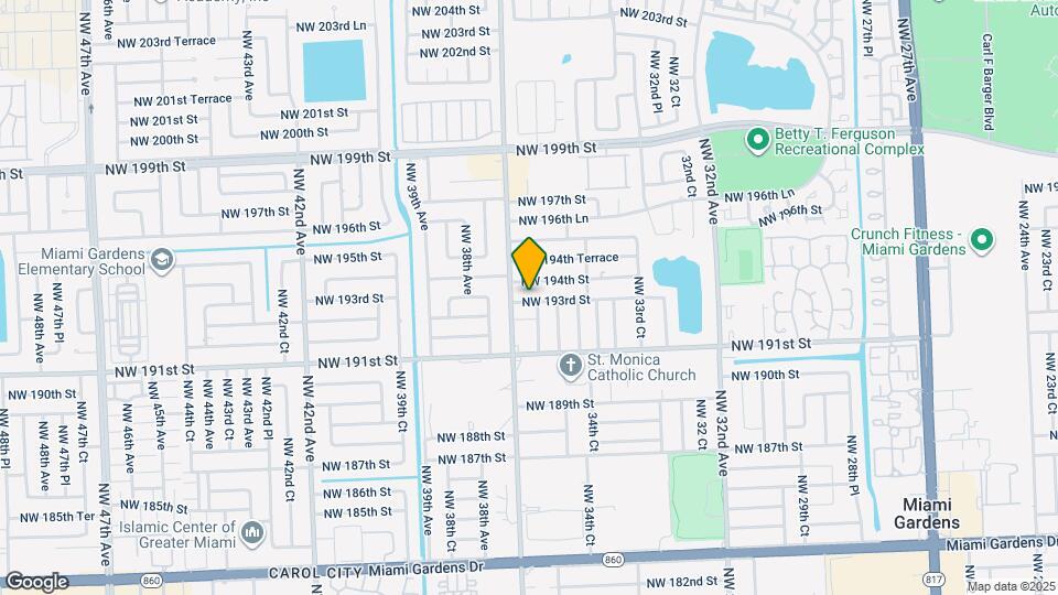 3621 NW 193rd St Map and Location Details