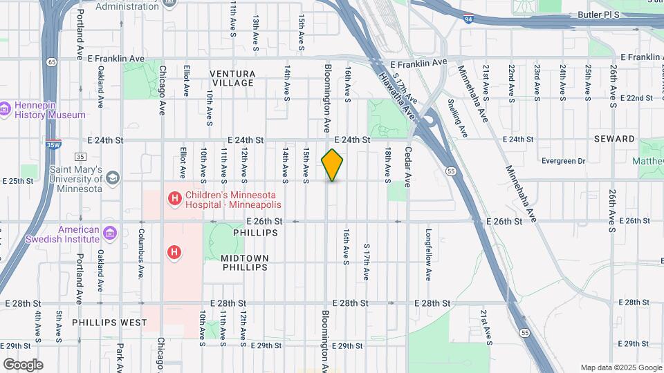 1521 25th St E Map and Location Details