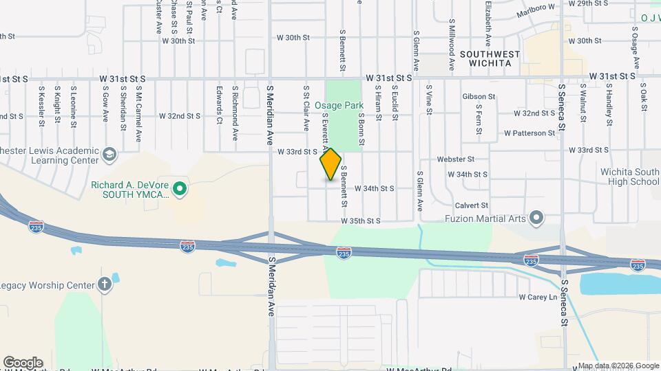 3456 S Everett St Map and Location Details
