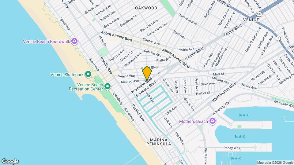 424 N Venice Blvd Map and Location Details