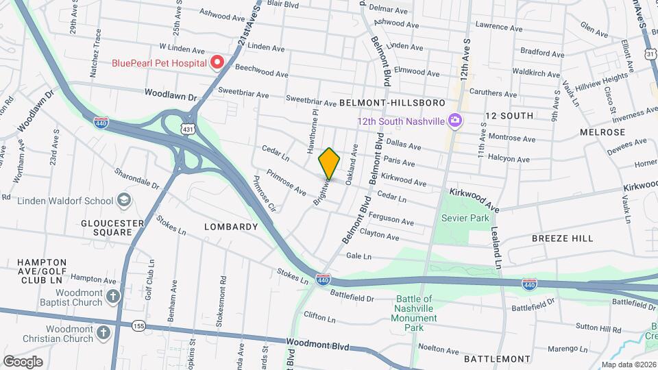 1715 Cedar Ln Mapa y Detalles de la Ubicación