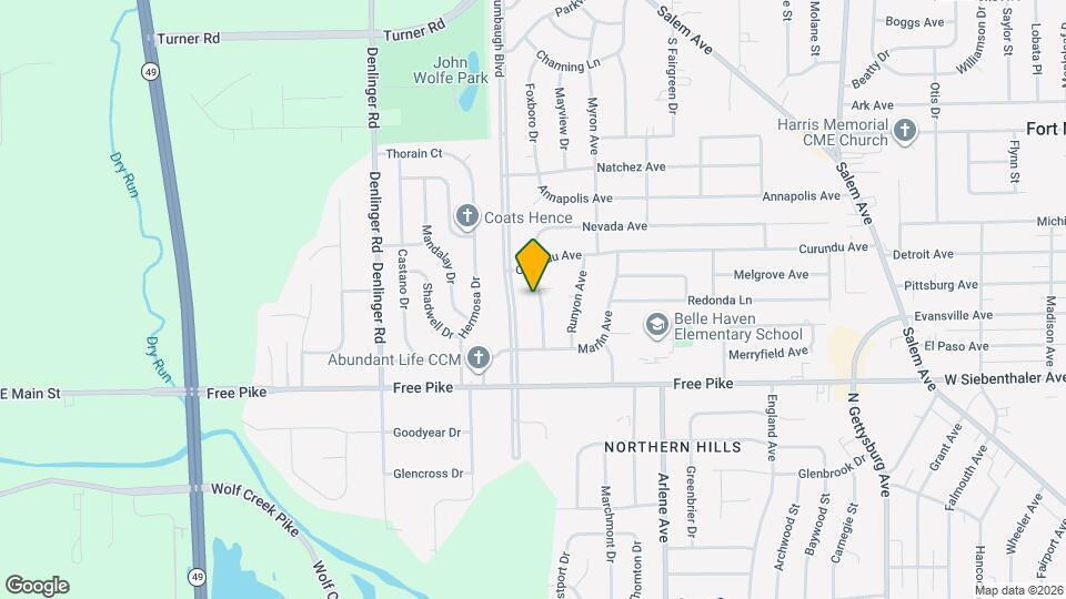 3681 Nevada Ave Map and Location Details