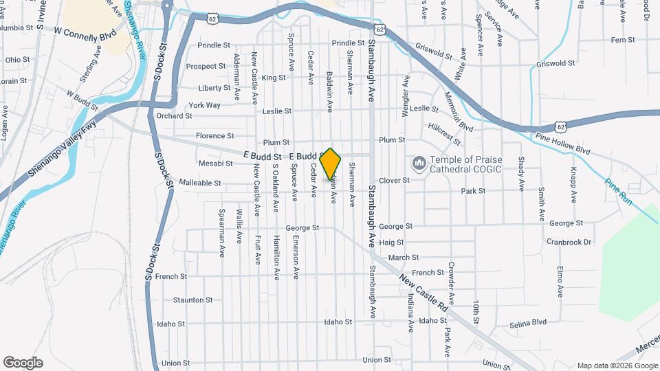 726 Baldwin Ave Map and Location Details