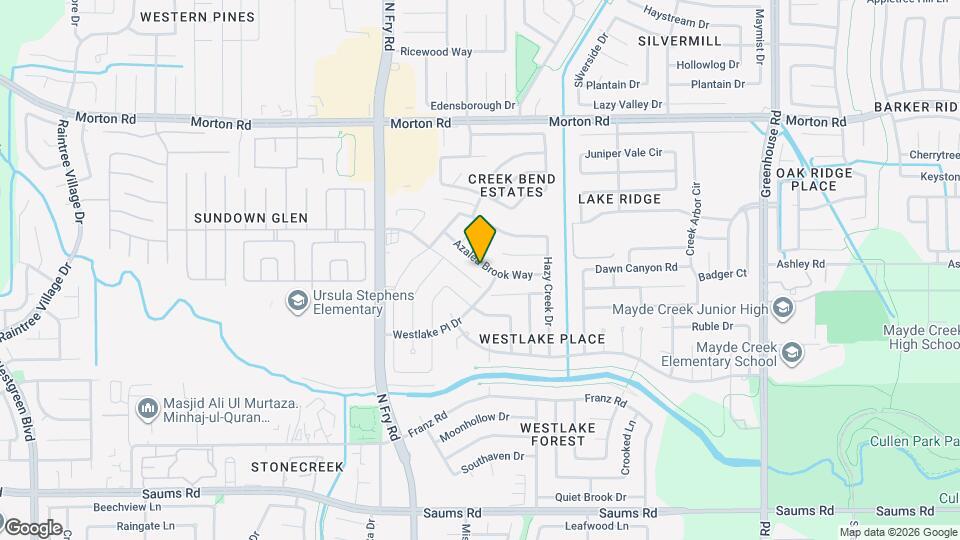 19715 Azalea Brook Way Map and Location Details