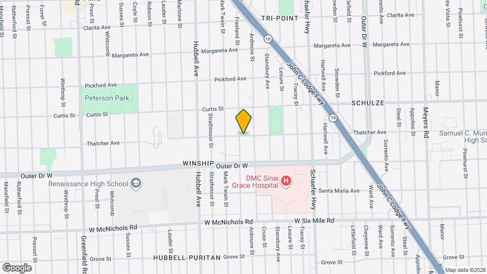 17600 Freeland St Map and Location Details