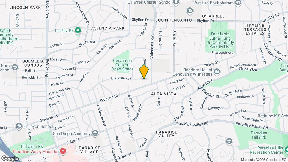 5895 Alta Vista Ave Mapa y Detalles de la Ubicación