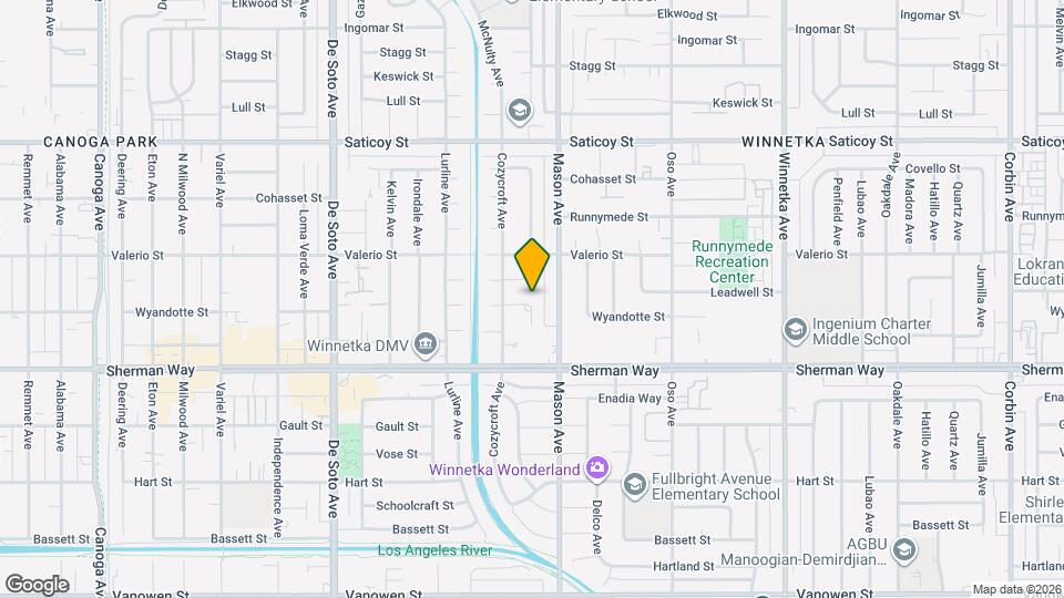 20535 Wyandotte St Mapa y Detalles de la Ubicación
