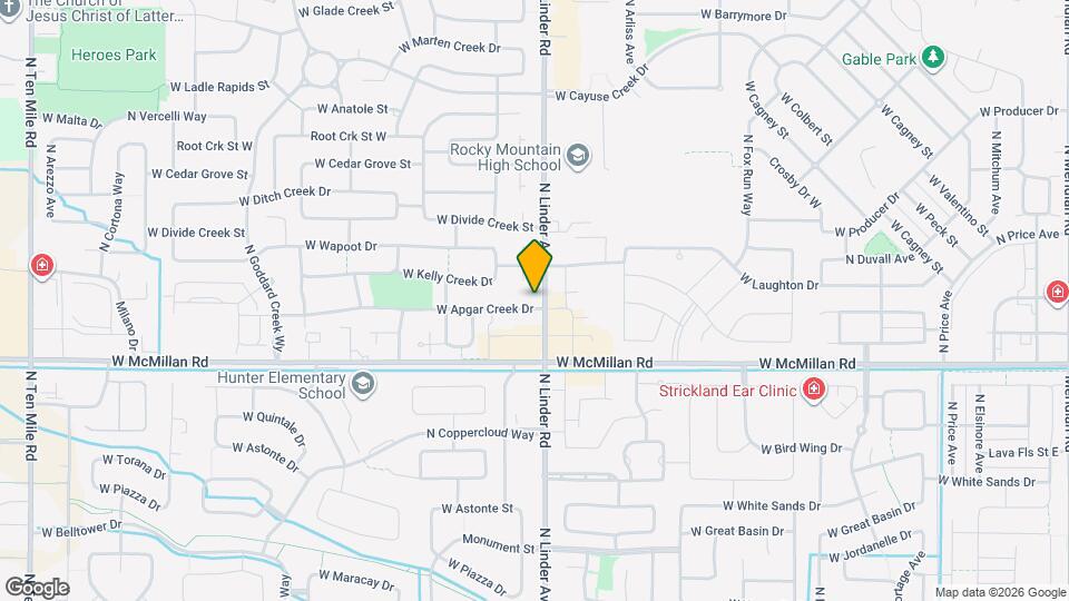 1638 W Apgar Creek Dr Map and Location Details