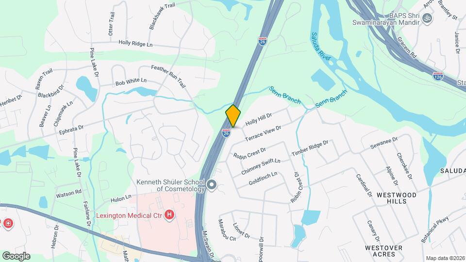 1807 Holly Hill Dr Map and Location Details