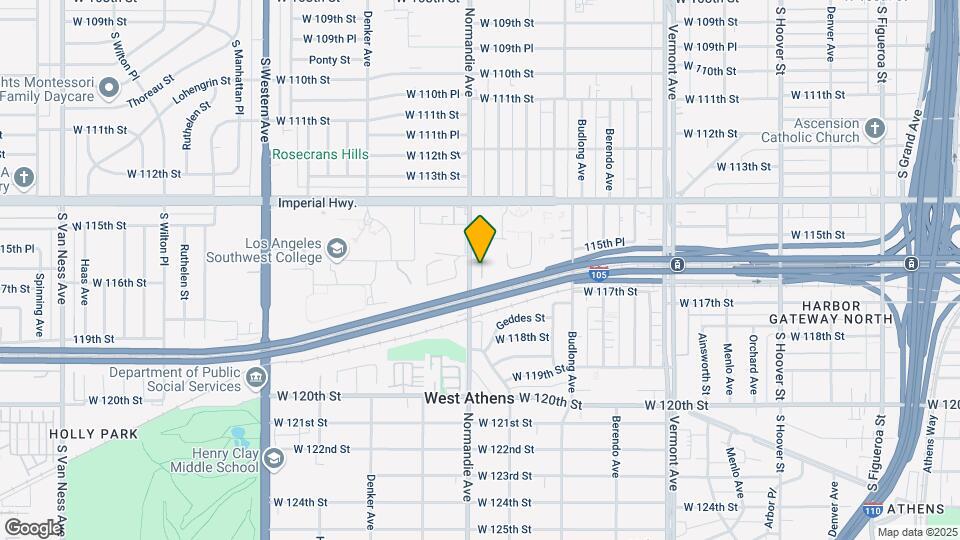 11530 S Normandie Ave Map and Location Details