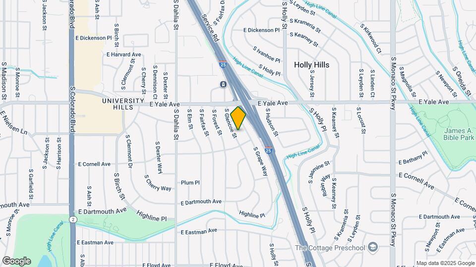 2900 S Glencoe St Map and Location Details