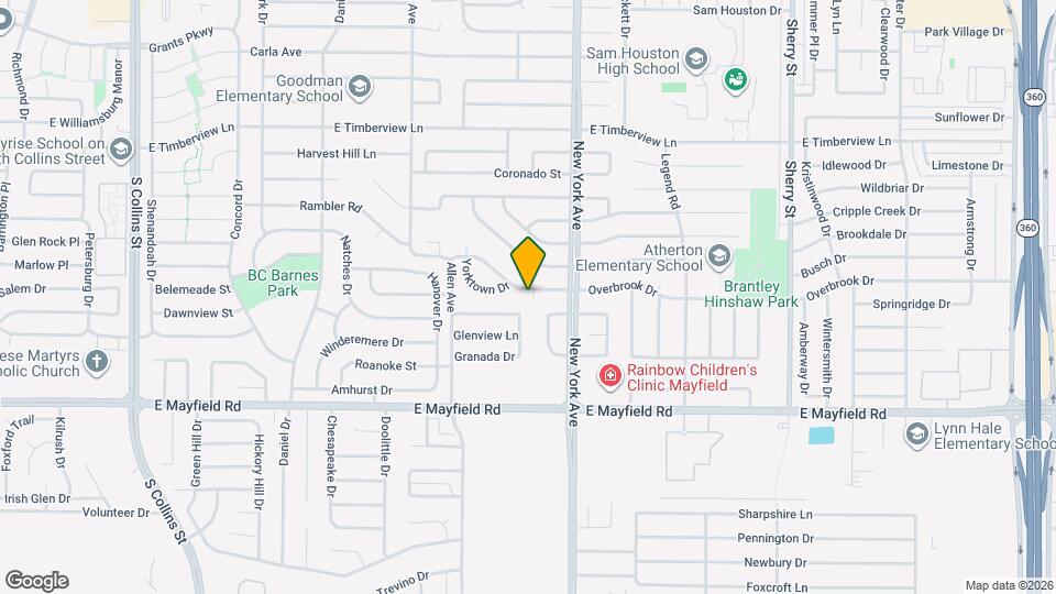 1808 Overbrook Dr Map and Location Details