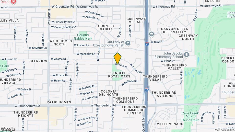 2923 W Evans Dr Mapa y Detalles de la Ubicación