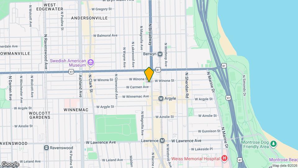 5108 N Broadway St, Unit 302 Map and Location Details