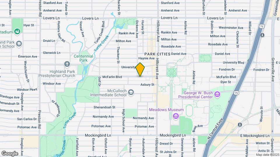 3447 McFarlin Blvd Map and Location Details