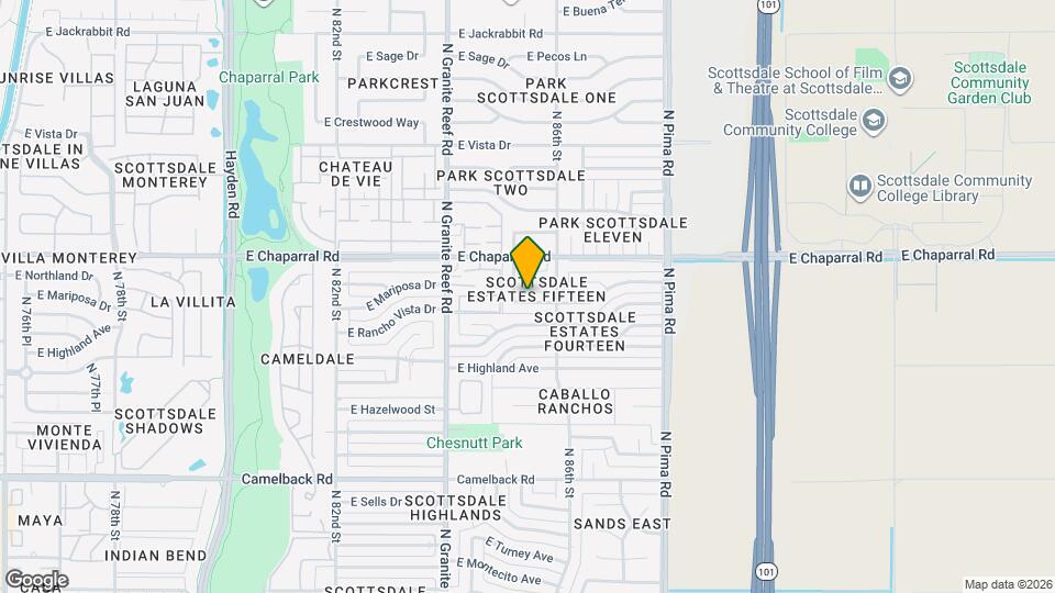 8518 E Mariposa Dr Map and Location Details