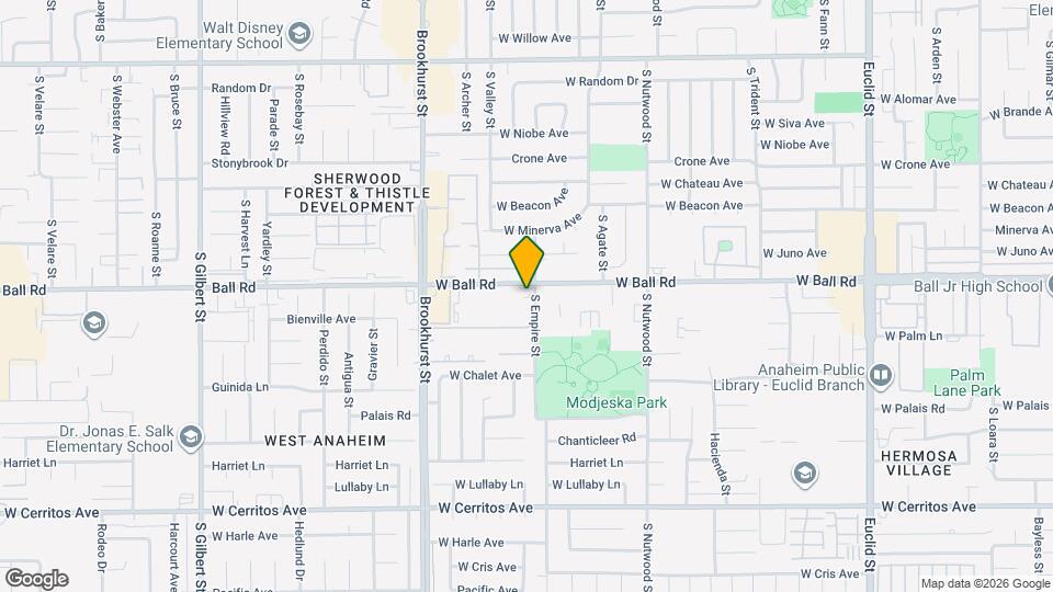 2100 W Ball Rd, Unit C Mapa y Detalles de la Ubicación