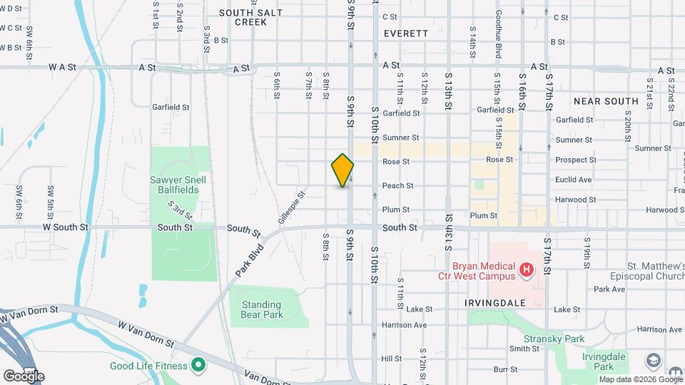 837 Peach St Map and Location Details