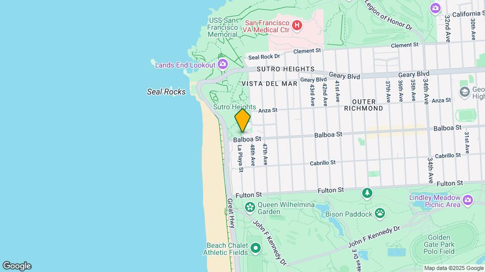 4744 Balboa St Map and Location Details