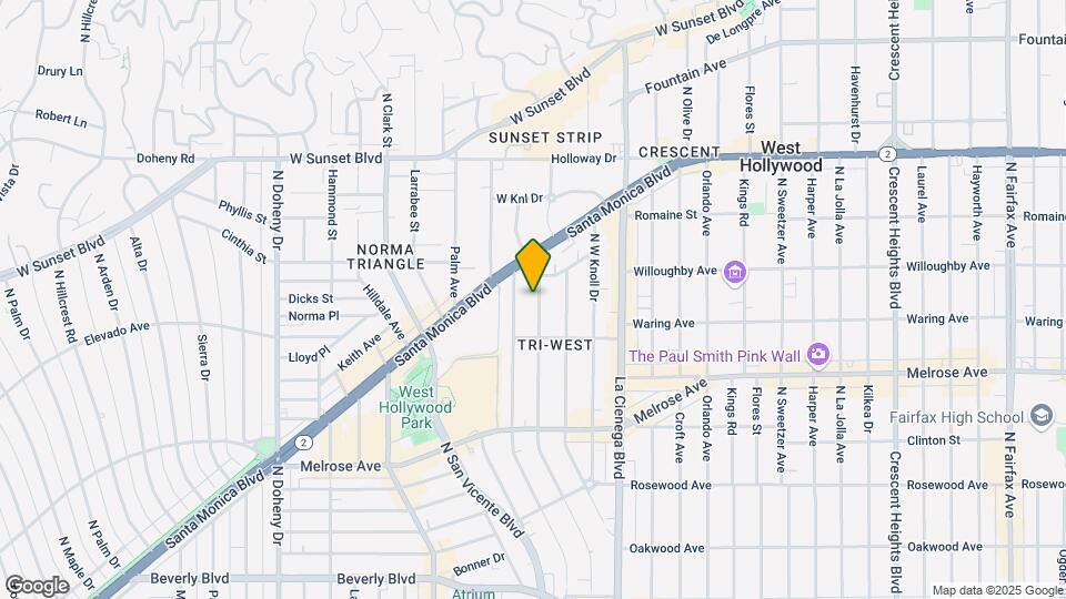 841-843 Westbourne Dr Mapa y Detalles de la Ubicación