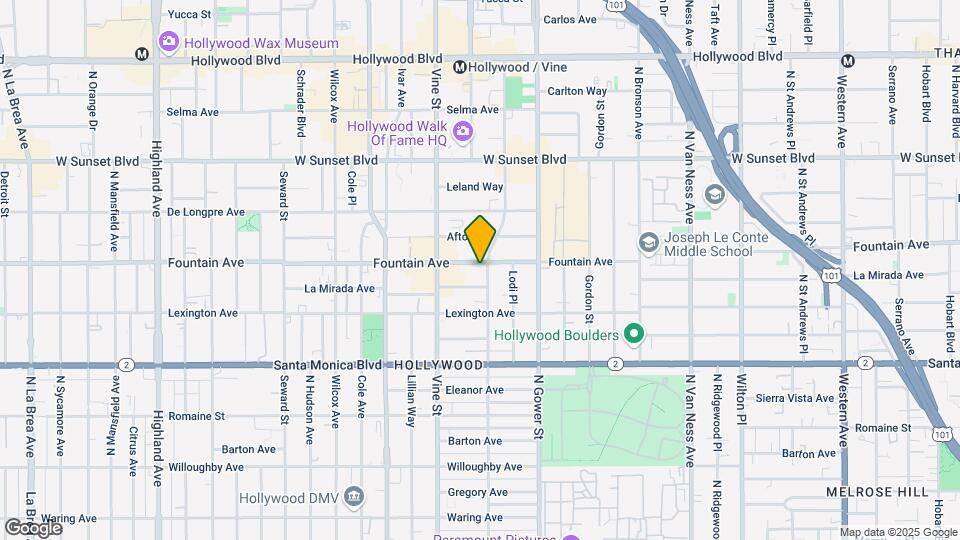 6206 Fountain Ave Mapa y Detalles de la Ubicación